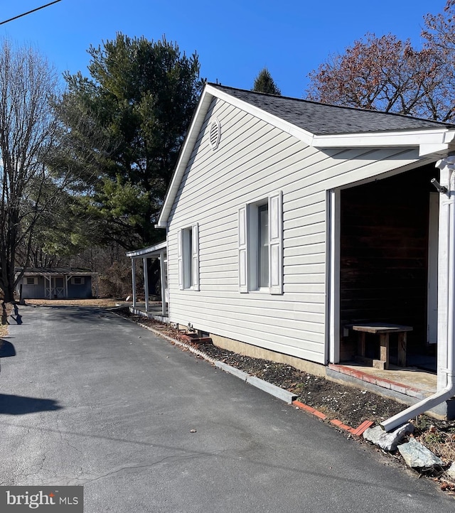 view of home's exterior with a garage