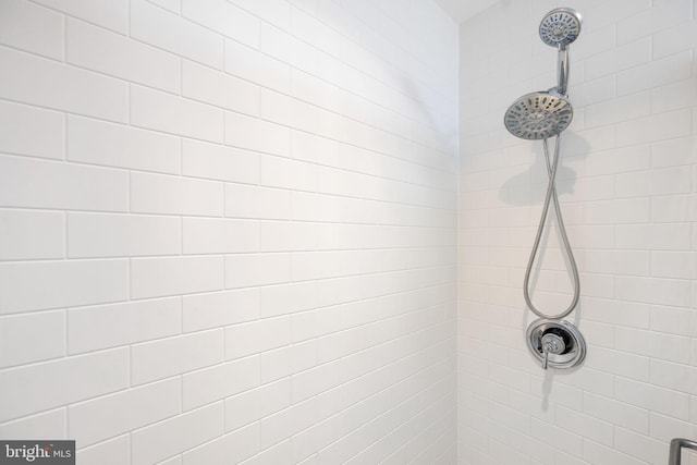 room details featuring tiled shower