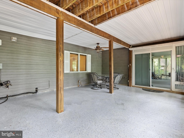 view of patio / terrace with ceiling fan