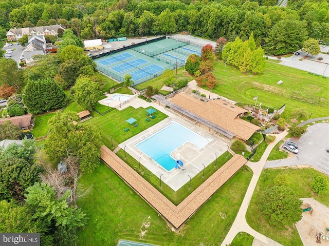 birds eye view of property