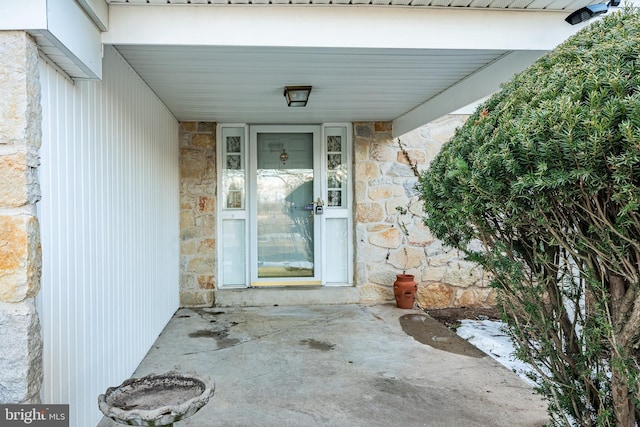 view of doorway to property