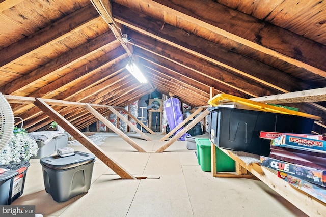 view of attic