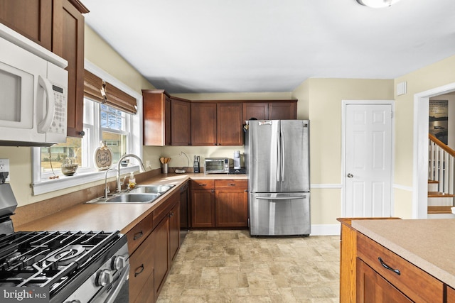 kitchen with stainless steel appliances and sink