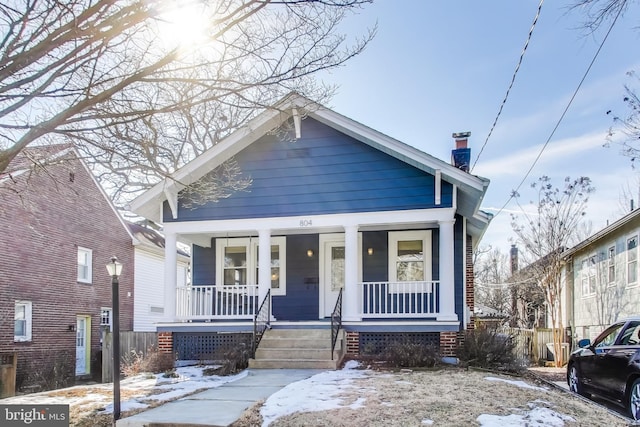 bungalow with covered porch