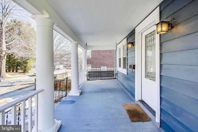 balcony with covered porch