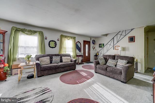 living room with a healthy amount of sunlight