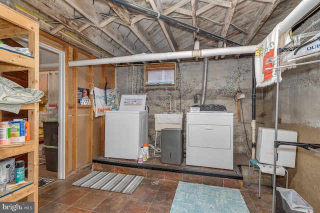 laundry area featuring washer and dryer