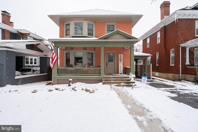 view of front facade with covered porch