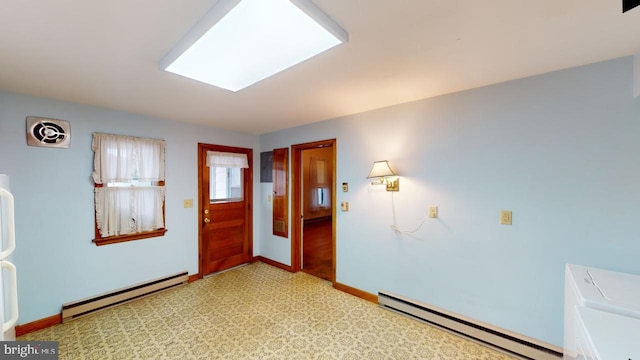 entrance foyer with baseboard heating