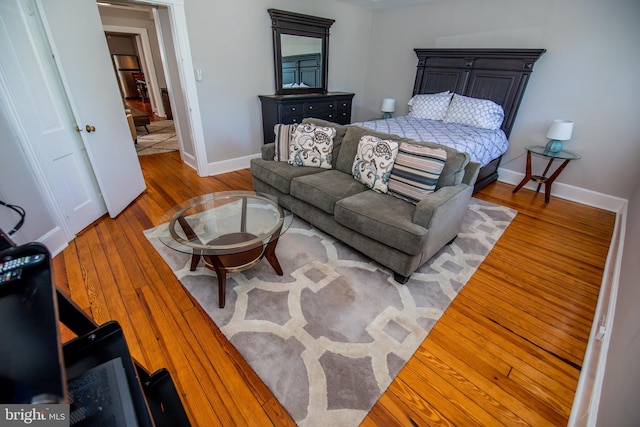 bedroom featuring hardwood / wood-style flooring