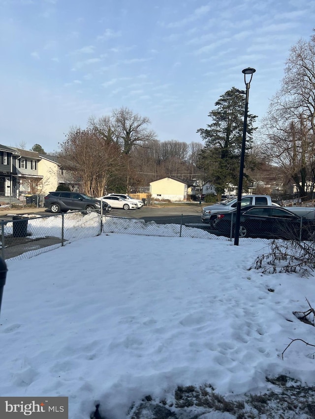 view of snowy yard