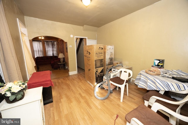 interior space featuring light wood-type flooring