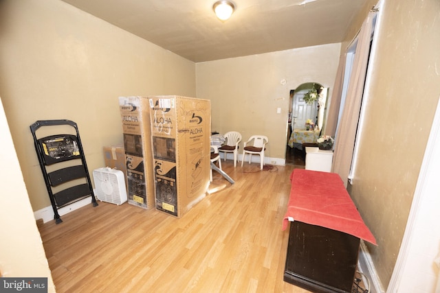 interior space with light wood-type flooring