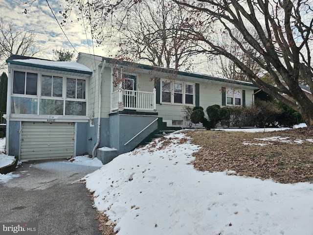 single story home with a garage