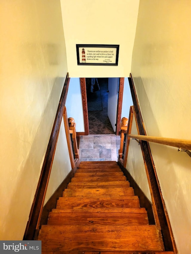 view of stairway