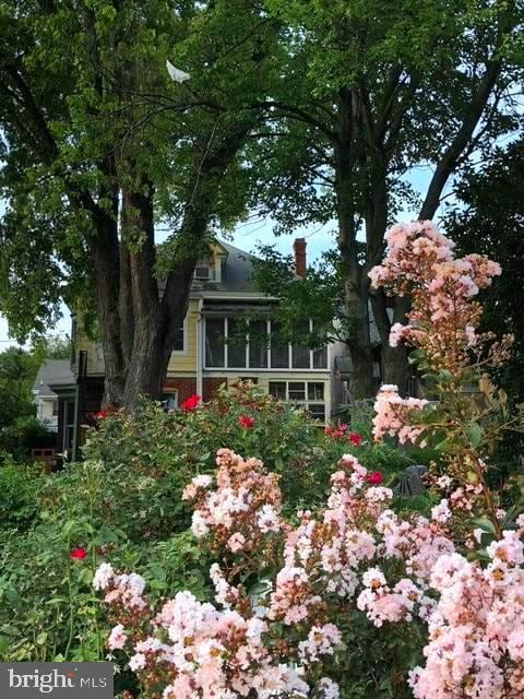 view of yard with a sunroom