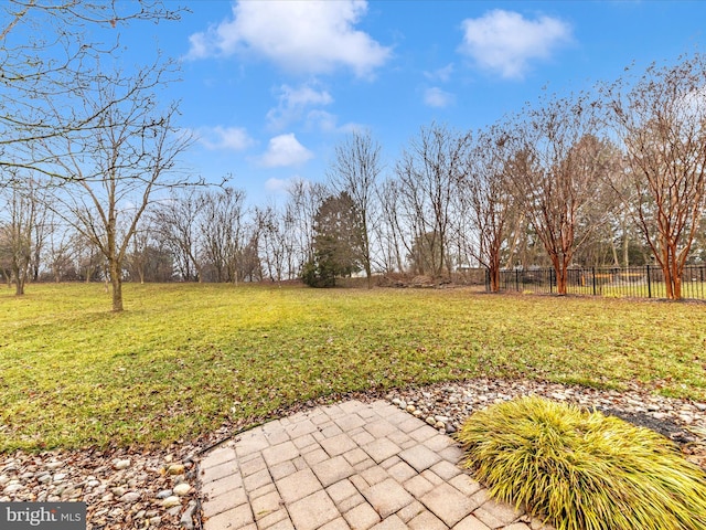 view of yard with a rural view