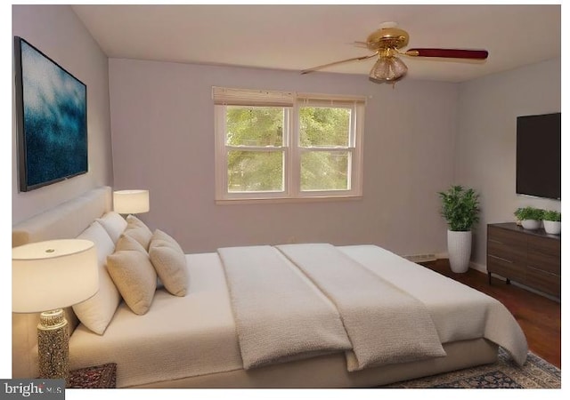 bedroom with ceiling fan