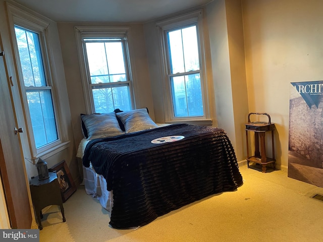 view of carpeted bedroom