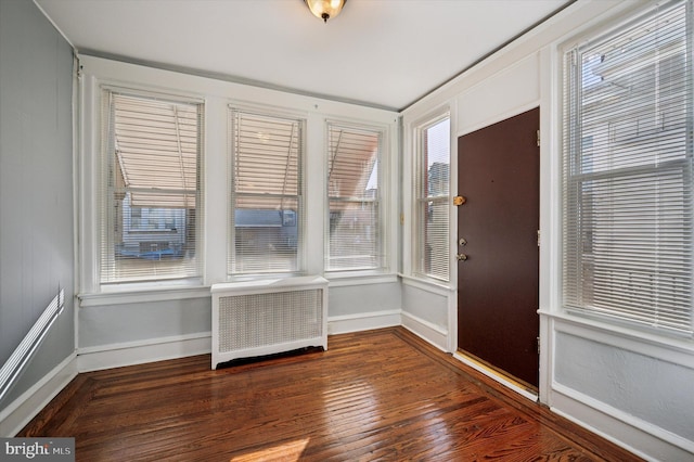 interior space featuring radiator heating unit