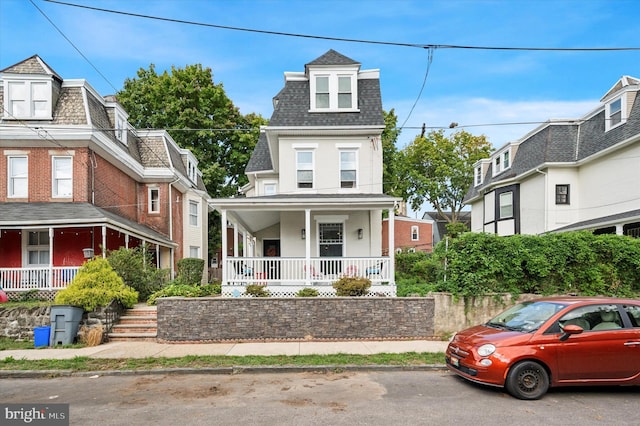 view of front of home with covered porch