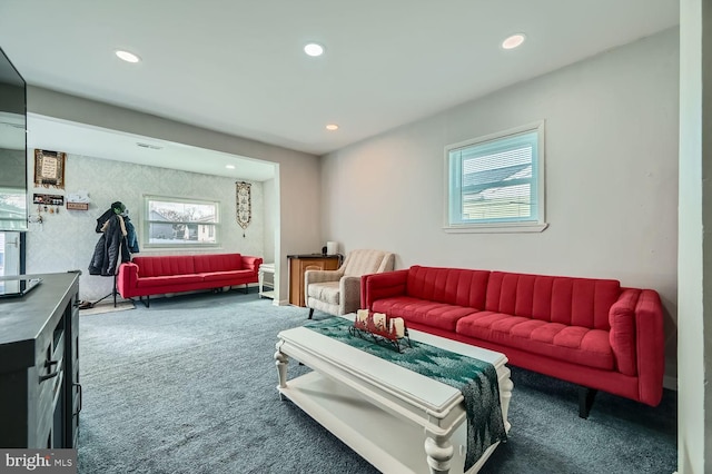 view of carpeted living room