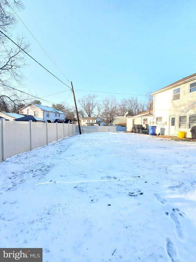 view of snowy yard