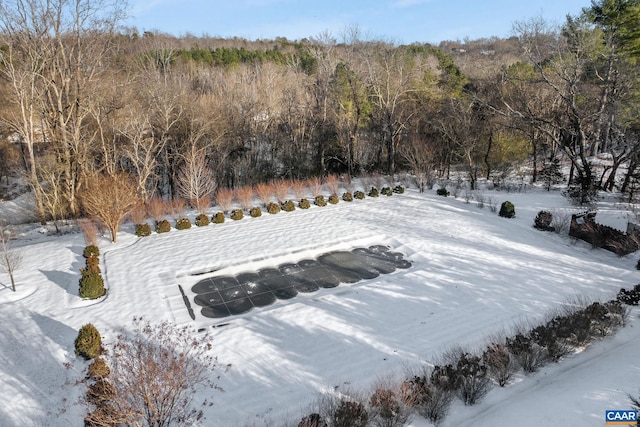 view of snowy aerial view