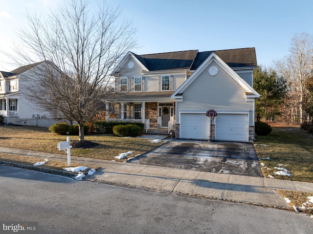 view of front property with a porch