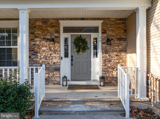 view of doorway to property