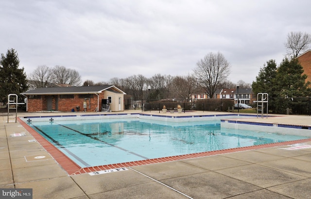 view of pool with a patio