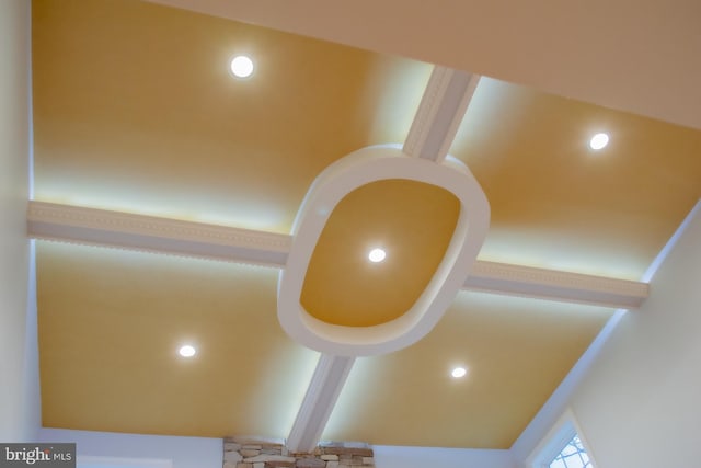 details featuring recessed lighting