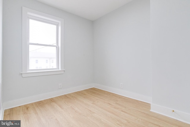 empty room featuring light wood-type flooring