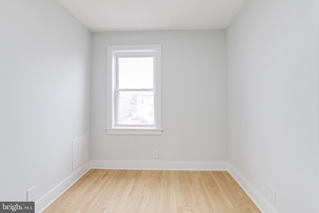 empty room featuring light wood-type flooring