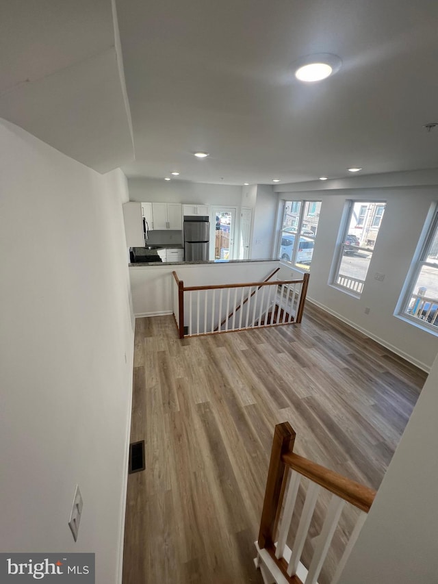 interior space featuring light wood-type flooring