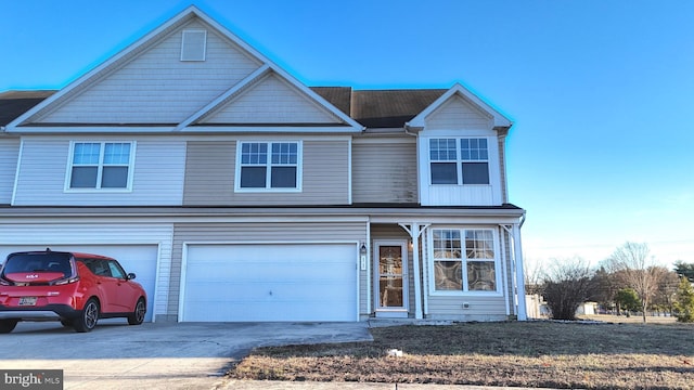 view of property with a garage