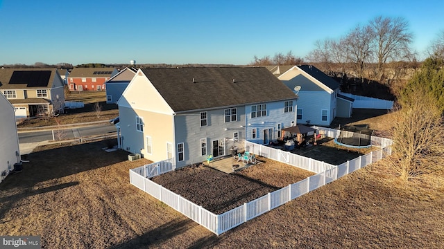 back of property featuring a patio area