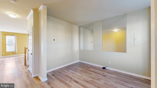 empty room featuring light hardwood / wood-style flooring