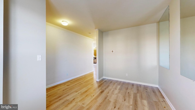 empty room featuring light hardwood / wood-style flooring