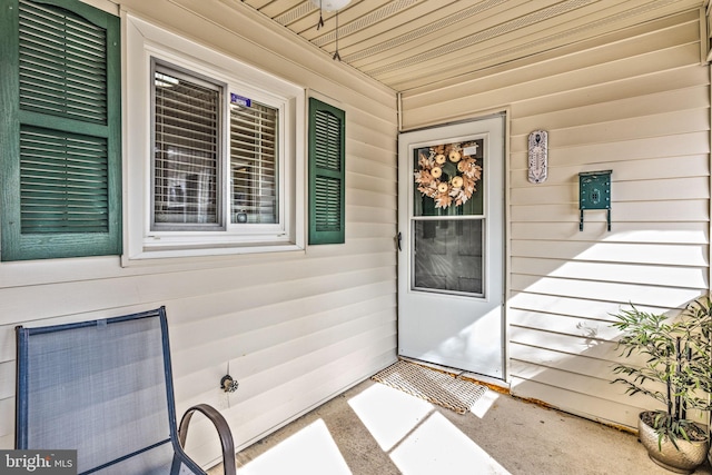 view of doorway to property