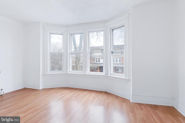 unfurnished room featuring light hardwood / wood-style floors