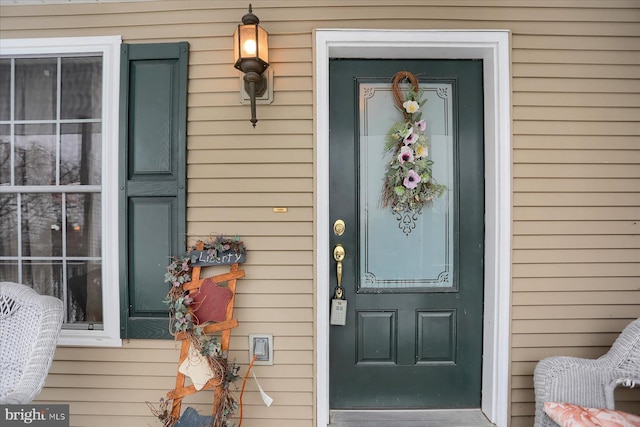 view of doorway to property