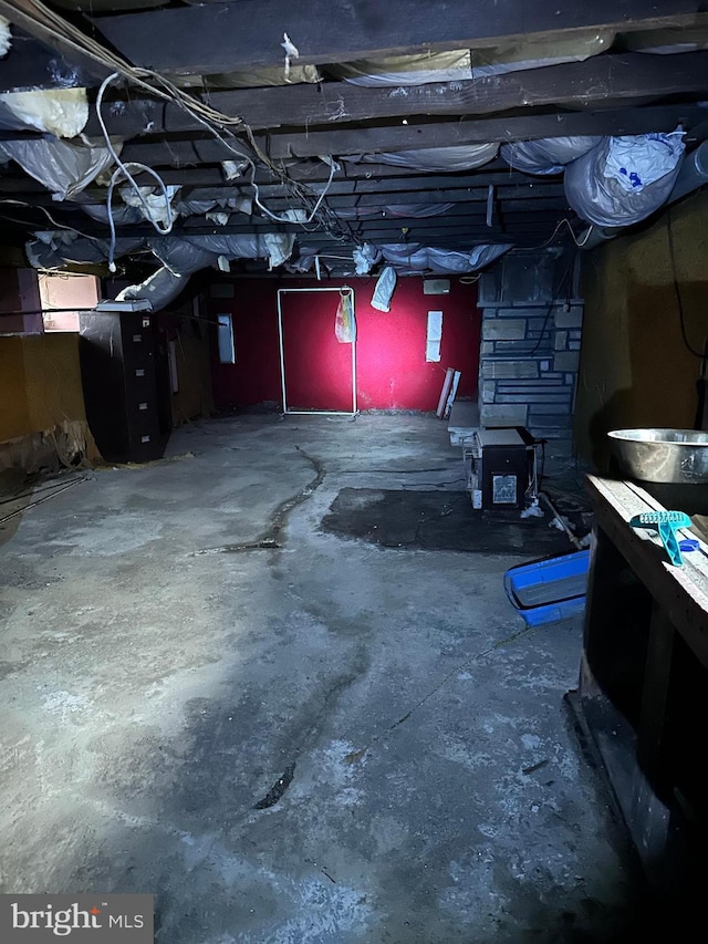 view of basement