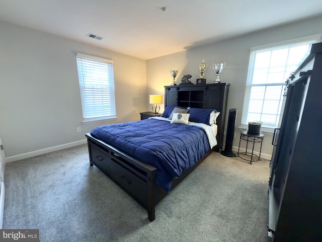 view of carpeted bedroom