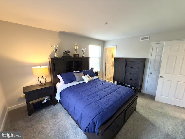 view of carpeted bedroom