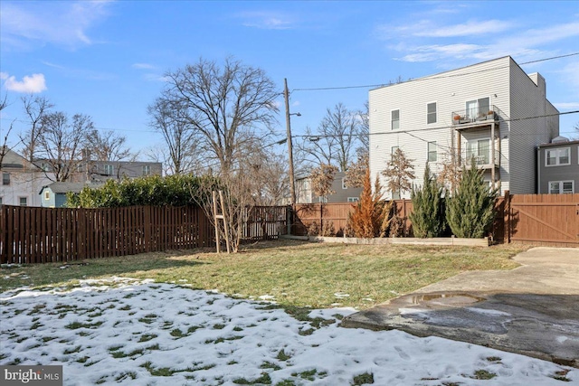 view of snowy yard