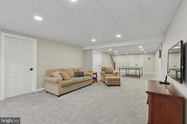 view of carpeted living room