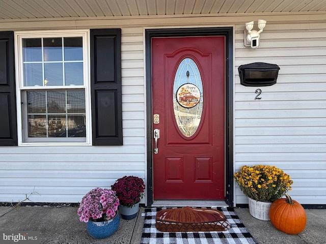 view of doorway to property