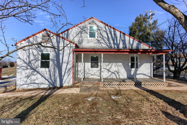 view of rear view of property