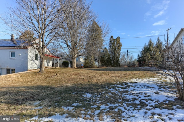 view of snowy yard